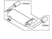 Nissan 300ZX Muffler - 20100-01P00 Exhaust Muffler Assembly