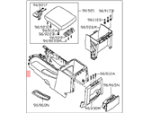 Nissan 300ZX Center Console Base - 96910-01P00 Console Box-Floor