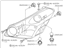 Nissan 26060-5Z025 Driver Side Headlamp Assembly