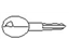 Nissan KEY00-00099 Key Blank Master J30