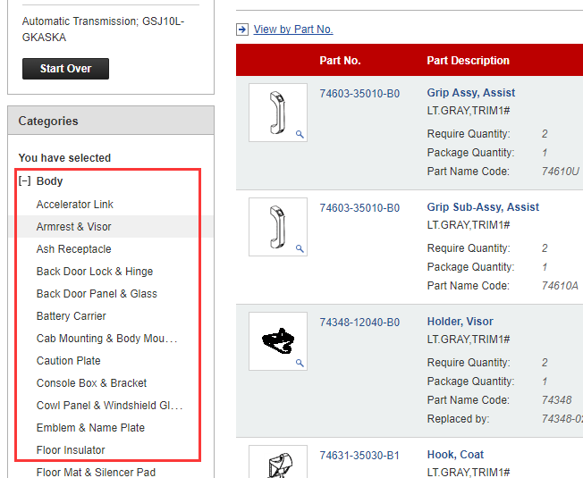What if the parts listed in this page do not have the part I need?